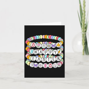 Carte Joyeux bracelet d'amitié coloré de Pâques