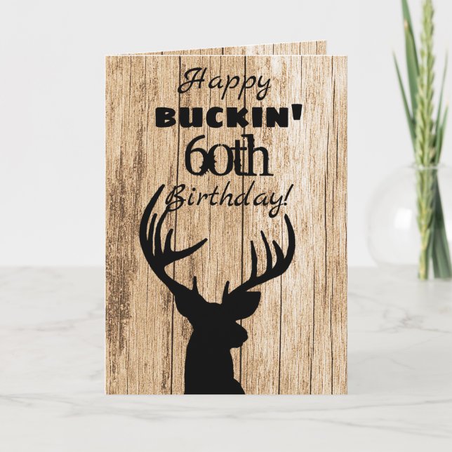 Carte Joyeux Buckin 60e Anniversaire de la chasse (Devant)