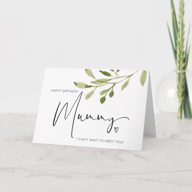 Carte Joyeux cadeau d'anniversaire maman pour maman être (Devant)