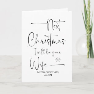 Carte Joyeux cadeau de Noël pour Fiancé de Girfriend