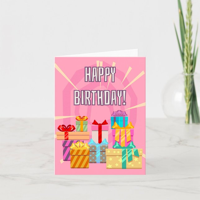 Carte Joyeux Cadeaux d'anniversaire (Créateur téléchargé)
