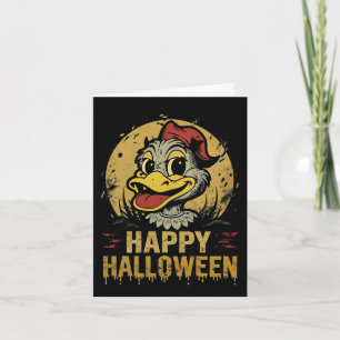 Carte Joyeux canard mou d'Halloween