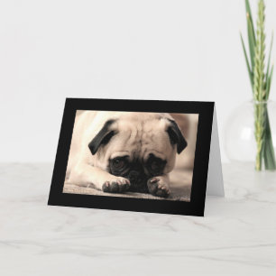 Carte Joyeux Carlin d'anniversaire Chien Chien Chien Chi