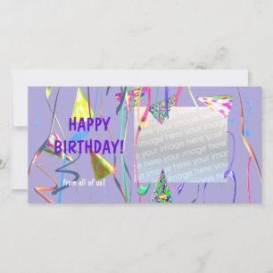 Carte Joyeux Casquettes de fête d'anniversaire de tous l