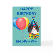 Joyeux Chat d'Anniversaire au Casquette