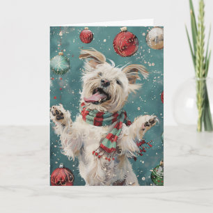 Carte Joyeux chien de Noël