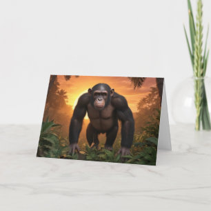 Carte Joyeux Chimp d'anniversaire