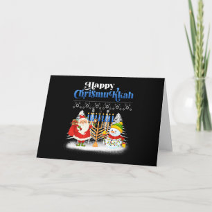 Carte Joyeux Chrismukkah Noël juif Hanukkah