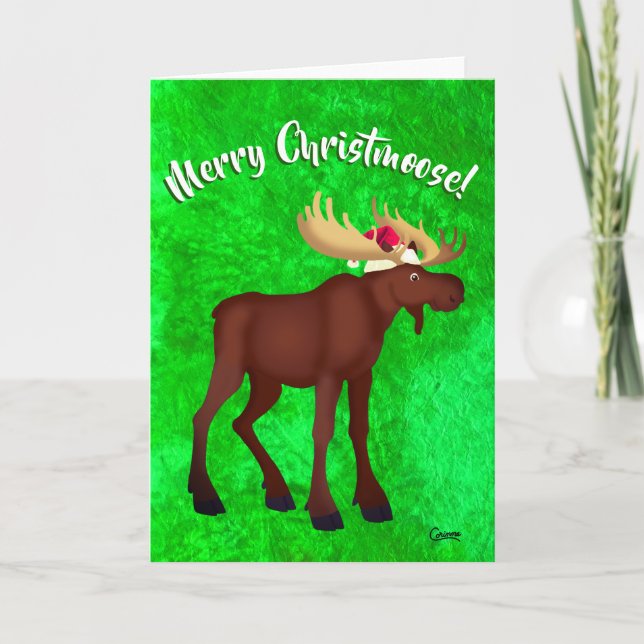 Carte Joyeux Christmoose - 7 pouces x 5 pouces (Devant)