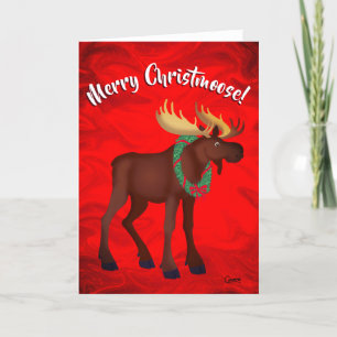 Carte Joyeux Christmoose - 7 pouces x 5 pouces