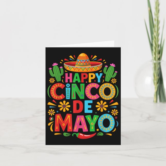 Carte Joyeux Cinco De Mayo Fiesta Parti Mexicain Hommes  (Devant)