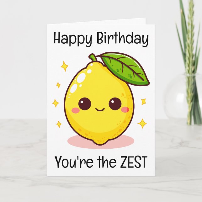 Carte Joyeux citron d'anniversaire Vous êtes le Zest (Devant)