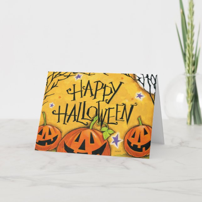 Carte Joyeux Citrouilles d'Halloween (Devant)