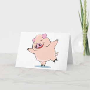 Carte Joyeux Cochon De Danse