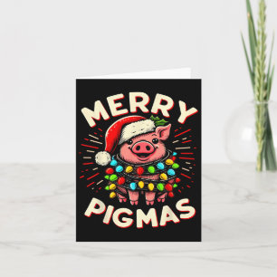 Carte Joyeux cochon de Noël Père Noël Cochon de Noël Lum