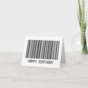 Carte Joyeux code barre d'anniversaire