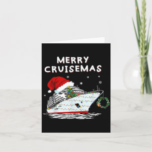 Carte Joyeux Cruisemas Croisière Chapeau de Père Noël No