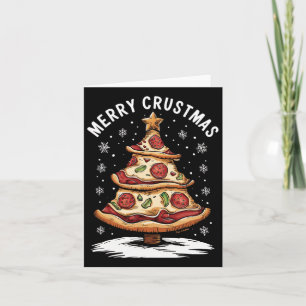 Carte Joyeux Crustmas Pizza Arbre de Noël Joyeux Noël Pi