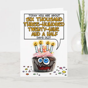 Carte Joyeux Cupcake d'anniversaire - 17 ans