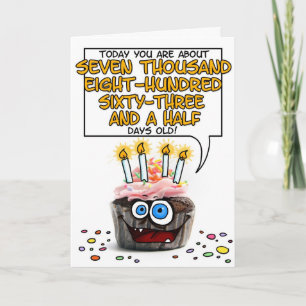 Carte Joyeux Cupcake d'anniversaire - 21 ans