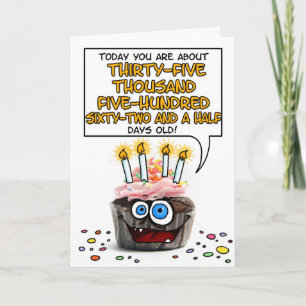 Carte Joyeux Cupcake d'anniversaire - 97 ans