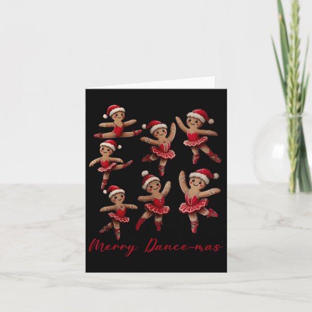 Carte Joyeux Dancemas Danseuse de pain d'épice Noël (Devant)
