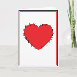 Carte Joyeux Design de la Saint-Valentin avec un poème
