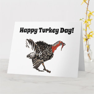 Carte Joyeux dessin de Thanksgiving de la fête de la Tur