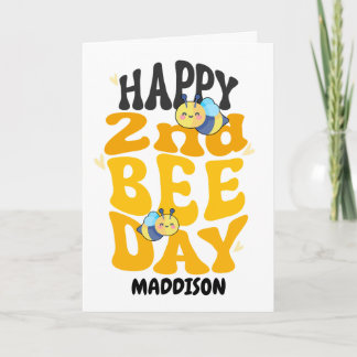 Carte Joyeux Deuxième Anniversaire de la Fête de l'Abeil
