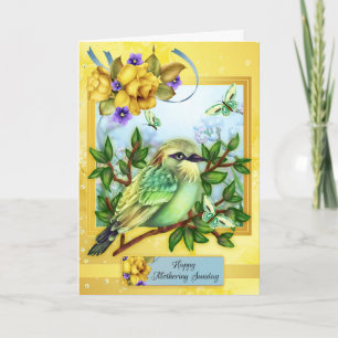 Carte Joyeux Dimanche De La Mère, Avec Les Papillons Aux
