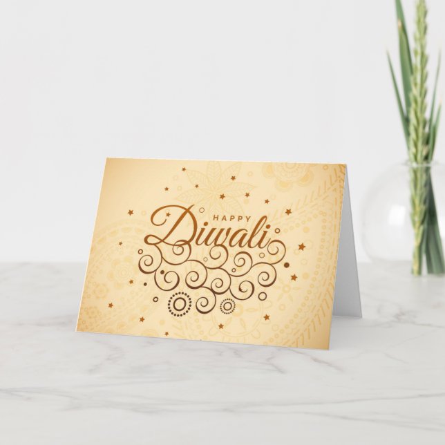 Carte Joyeux Diwali Deepawali Indian Festival of Lights (Devant)