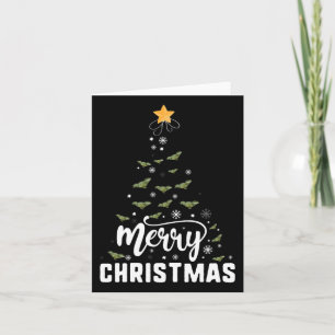 Carte Joyeux dragon à oreilles Arbre de Noël Famille Noë