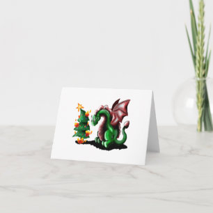 Carte Joyeux dragon de Noël