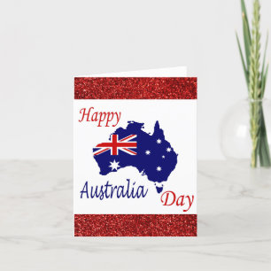 Carte Joyeux drapeau australien de la fête australienne