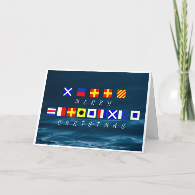 Carte Joyeux drapeaux de Noël (Devant)