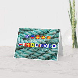 Carte Joyeux drapeaux de Noël