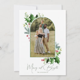 Carte Joyeux et brillant Arc de Noël Salutation