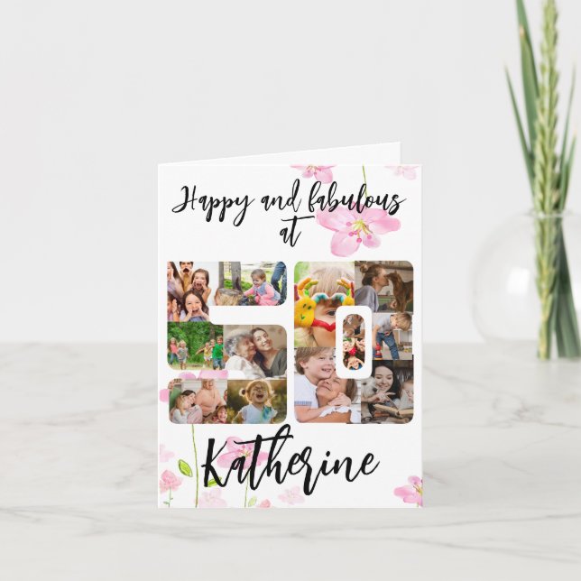 Carte Joyeux et fabuleux 50e anniversaire Multi Photo (Devant)