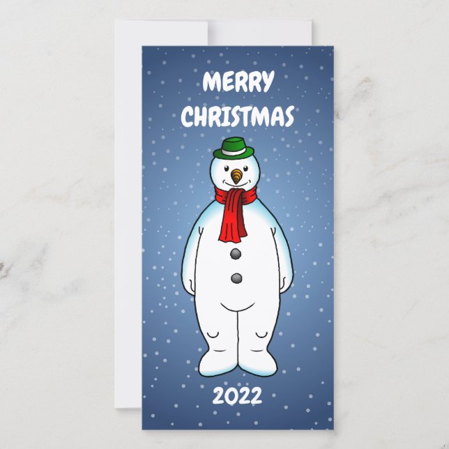 Carte Joyeux et heureux Snowman (Devant)