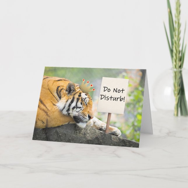 Carte Joyeux Fête des pères Tiger King Humour (Devant)