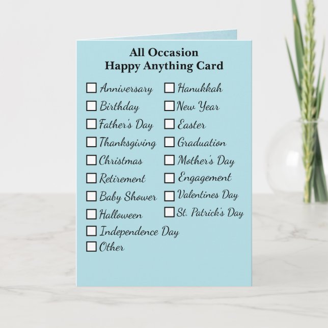 Carte Joyeux Fêtes de toutes les occasions Anniversaire  (Devant)
