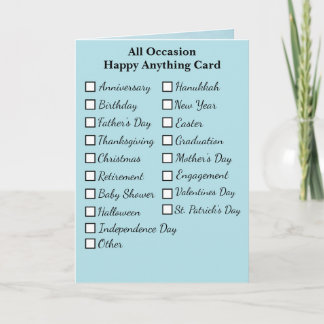 Carte Joyeux Fêtes de toutes les occasions Anniversaire