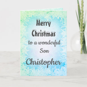 Carte Joyeux fils de Noël personnalisé
