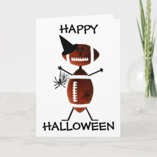 Carte Joyeux football d'Halloween