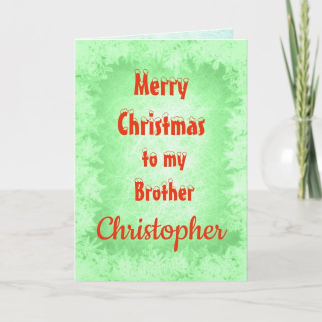 Carte Joyeux frère de Noël personnalisé (Devant)