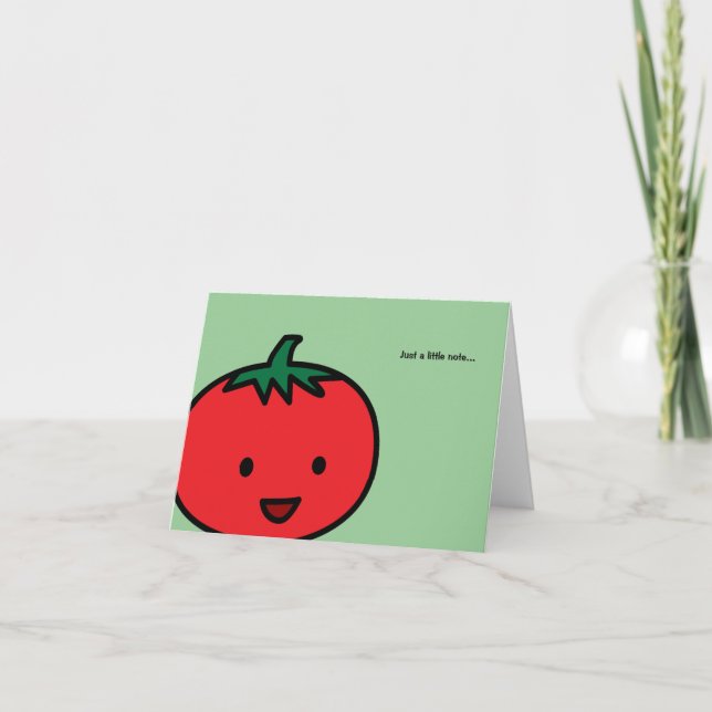 Carte Joyeux Fruit de tomate de légumes rouges (Devant)