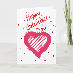 Carte Joyeux Galentines Jour Valentines Coeur