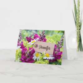 Carte Joyeux gâteau rose Anniversaire Personnalisez la c