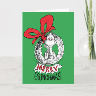 Carte Joyeux Grinchmas Wreath Grinch