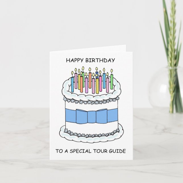 Carte Joyeux Guide d'anniversaire à la visite (Devant)